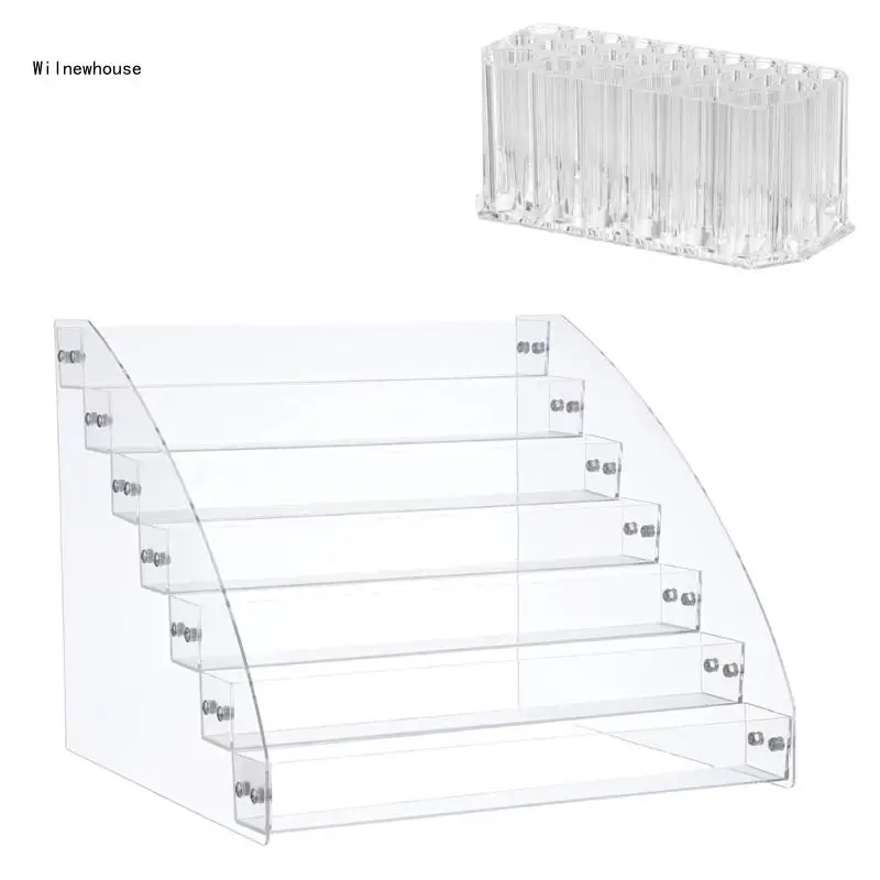 

Artist Paint Storage Solution Acrylic Rack and Brush Organizers for Studio Dropship