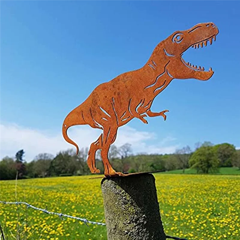 

SYW-Metal Dinosaur Fence Post Topper,Dinosaurs