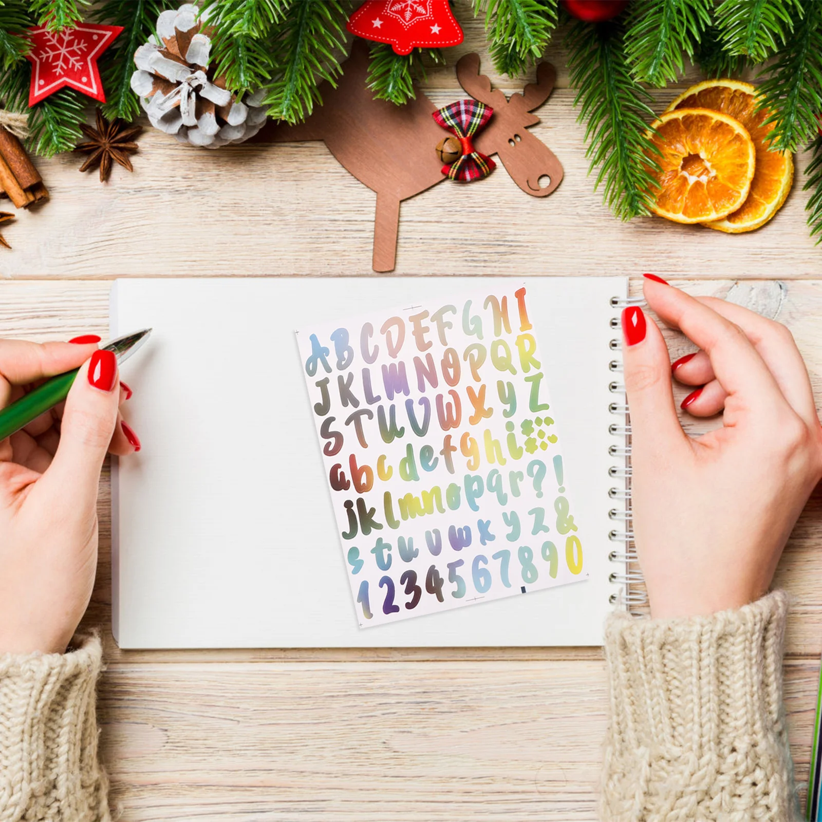 Colorful Waterproof Oil-Resistant Vinyl Alphabet Stickers Small Letter Decals for DIY Mailboxes Folders Notebooks