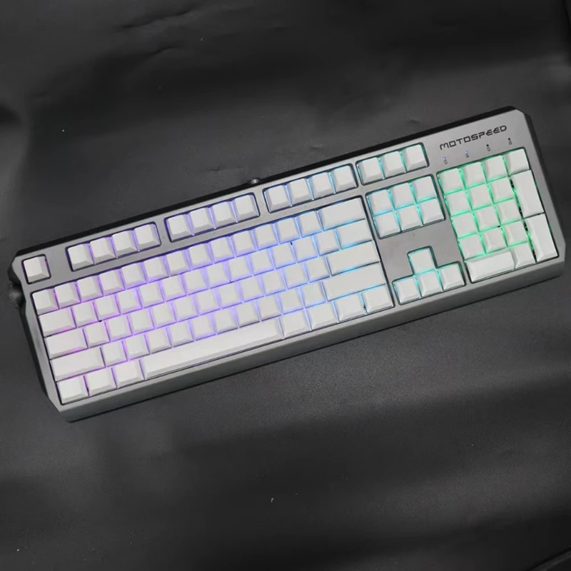 Keycaps em branco para teclado mecânico, 108 PBT, OEM, perfil XDA, Gamer, sem letra, branco, interruptores MX, DIY, branco