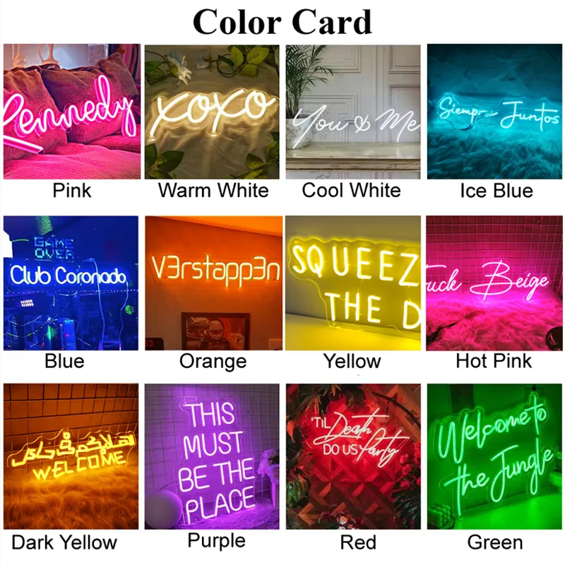 Custom Neon Sign Light Logo Neon Name Large LED Neon Sign Custom Wedding Neon Personalized Neon Sign Light For Home Decor