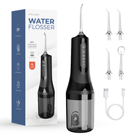 Professional wireless dental floss cleaner, 4 cleaning modes, portable rechargeable electric dental floss oral irrigator