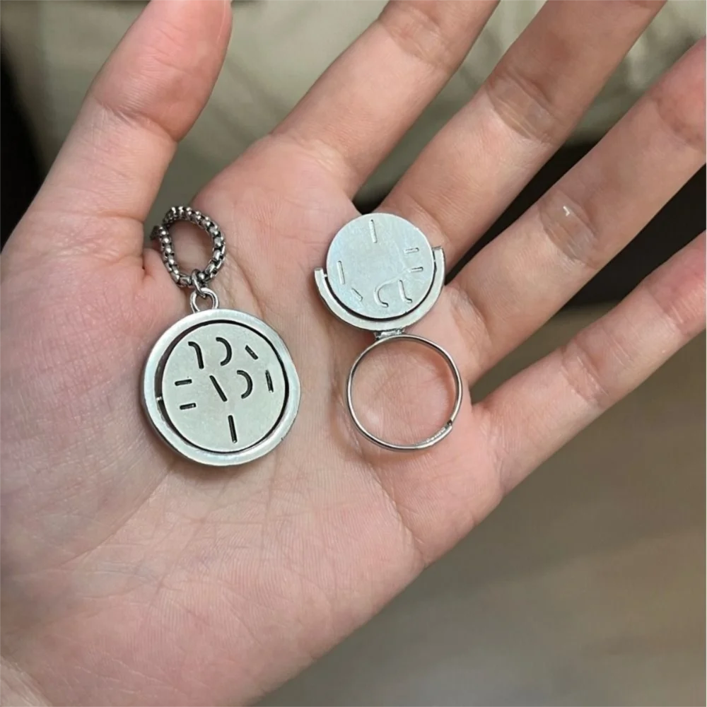 Новое вращающееся кольцо со исповедом LOVE, ювелирные изделия для пары, стальной сплав, забавное ожерелье с любовью, повседневные аксессуары, кольца с откидной обещанкой