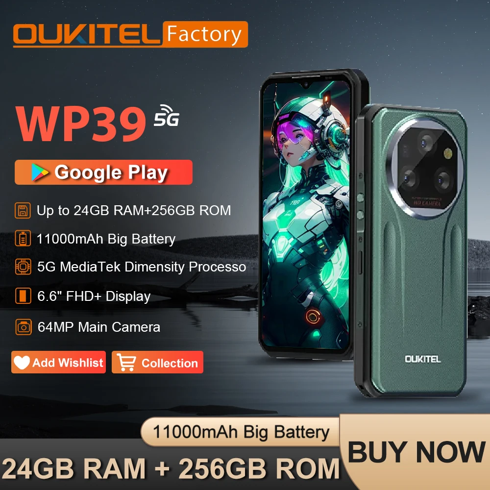 Oukitel WP39 5G Rugged Smartphone 6.6