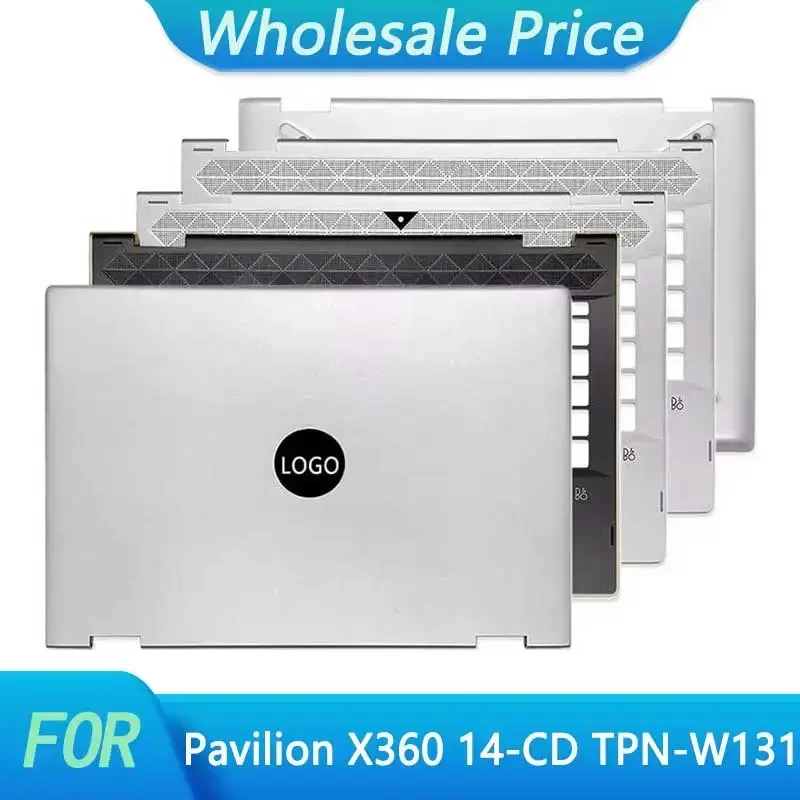 Imagem -01 - para hp Pavilion X360 14-cd Tpn-w131 Portátil Lcd Capa Traseira Moldura Superior Apoio para as Mãos Base Inferior Case Dobradiças do Teclado Novo para hp pavilion x360 14 cd tpn w131 portatil lcd capa traseira moldura superior apoio para as maos base inferior case dobradicas do teclado novo 01