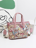 Fashion Luxury Brand  Women's Crossbody Bag Cartoon Pattern Embroidered Design Shoulder Bag Large Capacity Handbag For Women