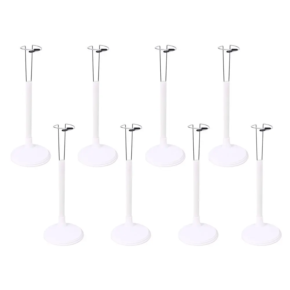 

8 Pcs Girl Stand Figurine Display Shelf Storage Rack Support Bracket White Holder