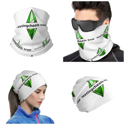 The Sims 4 - Testingcheats True Plumbob Bandana Neck Cover Printed Mask Scarf Riding Face Mask For Men Women Adult Winter