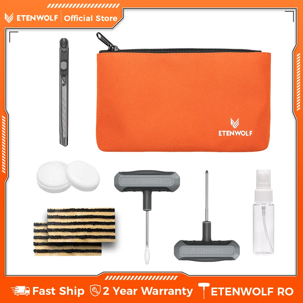 

ETENWOLF R0 Универсальный комплект для ремонта шин — комплект аварийных вилок для тяжелых условий эксплуатации для автомобилей, грузовиков, мотоциклов, автофургонов. Крепления плоских шин