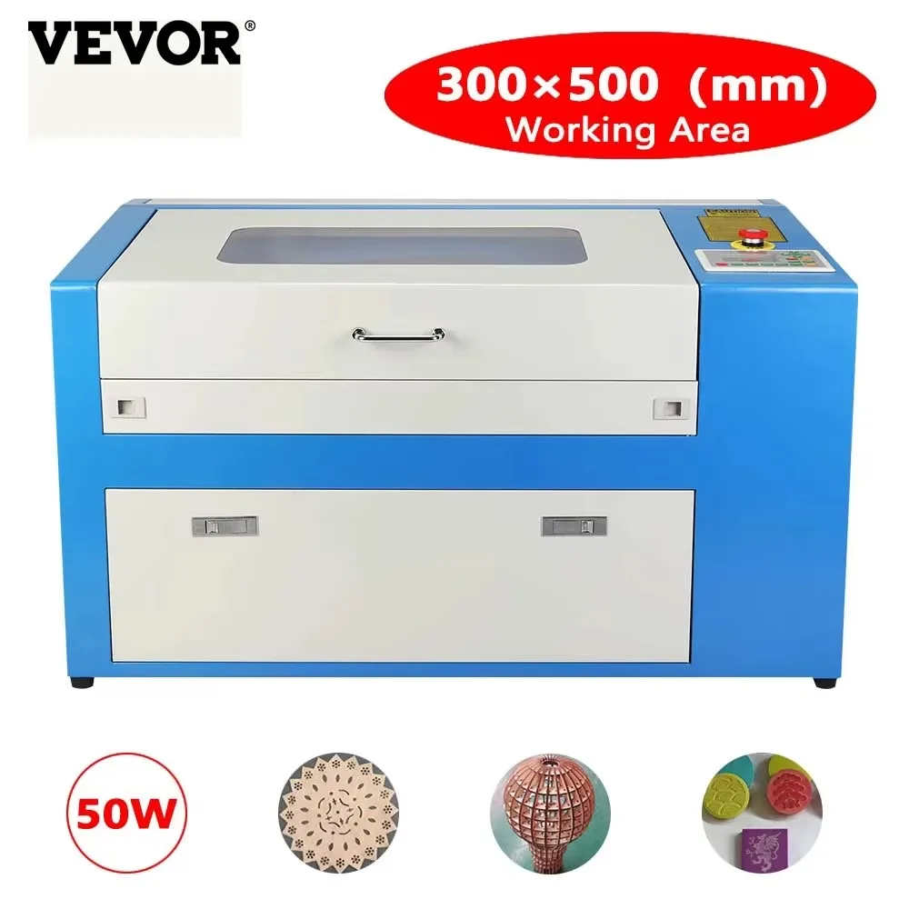 Sihao Ruida50W Macchina per incisione laser Macchina da taglio per tubi laser CO2 Porta USB Stampante per taglierina per incisore per acrilico/legno/pelle