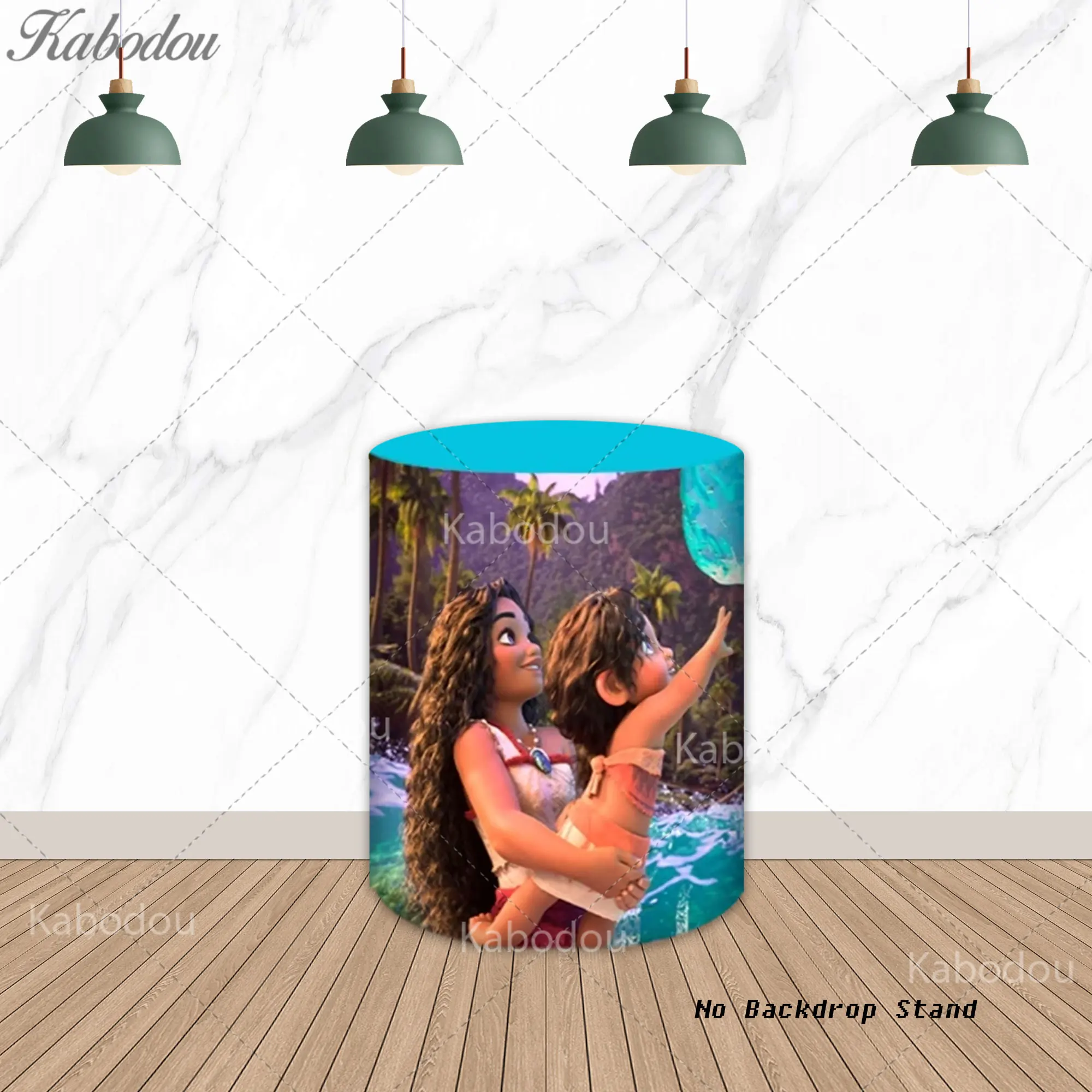 غطاء خلفية مستدير من Moana للأطفال الأولاد لتزيين حفلات أعياد الميلاد السعيدة، لافتة استحمام الطفل، دعائم تصوير خلفية #4