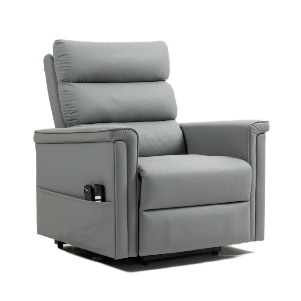 الحديثة الفاخرة واحدة الطاقة الكهربائية وضع شقة الناهض كرسي أريكة كرسي مجموعة النسيج المفروشات المعدنية لكبار السن عالية الحمل #5