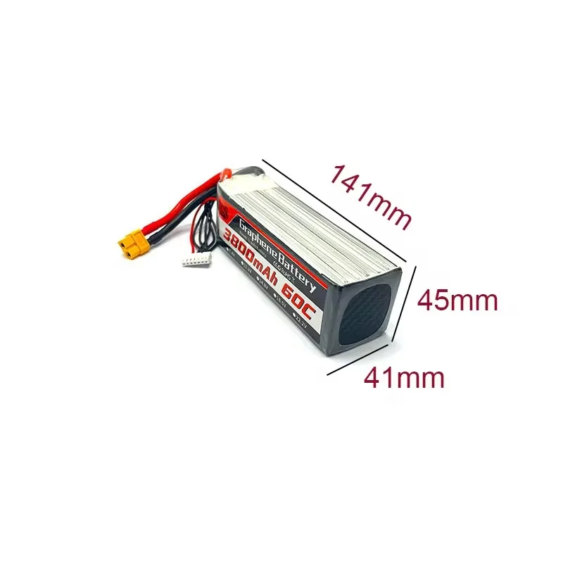 New  3800mAh 22.2V 60C 6S lithium battery XT60 XT90 TRX T multiple plug options suitable for FPV drones and remote control cars