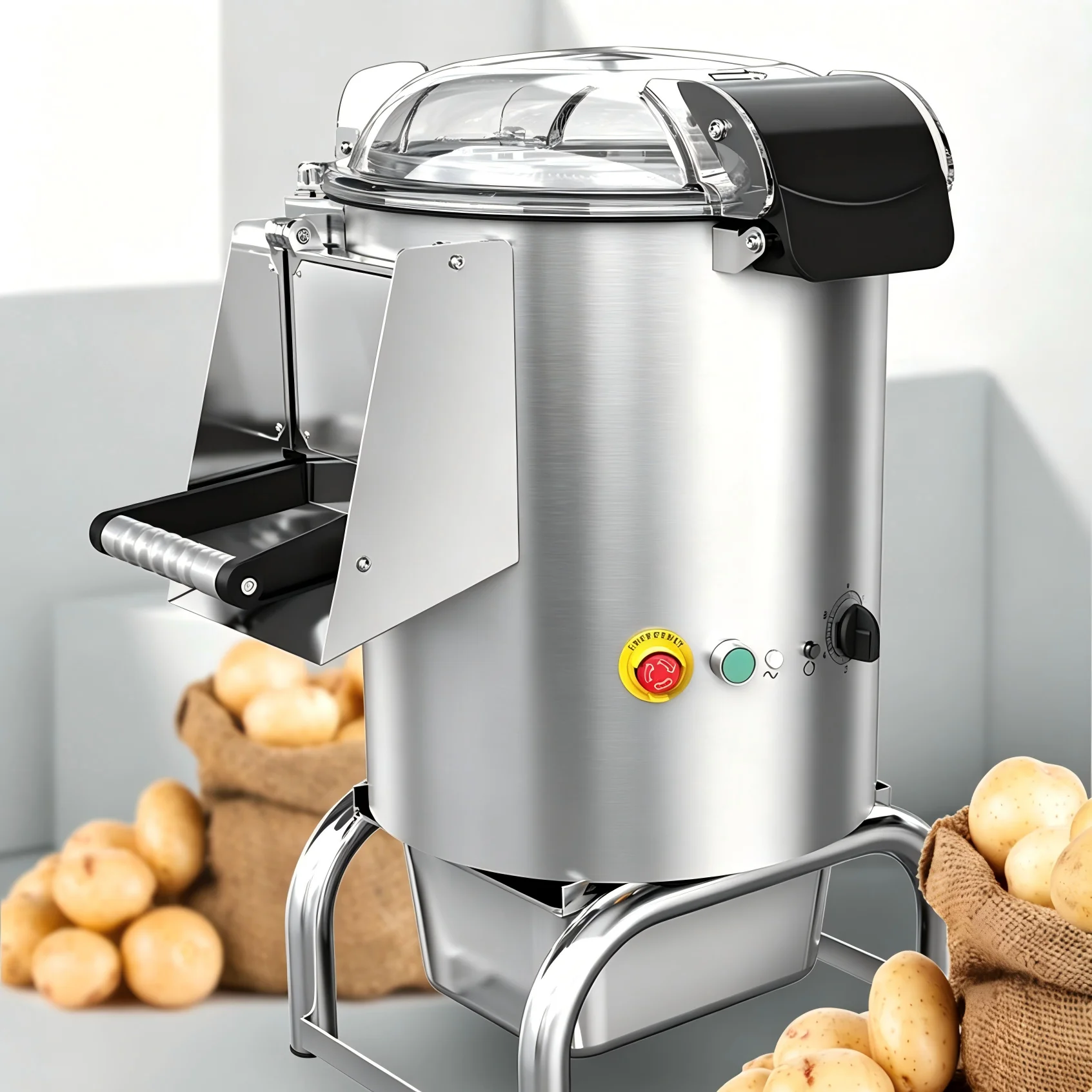 

Commercial Catering Potato Processing Machine Model PPST Fully Automatic Stainless Steel Potato Washer Peeler