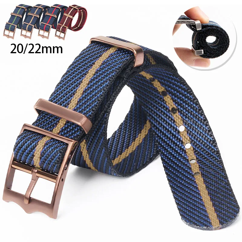 Correa de nailon Premium para reloj Seiko, correa de lona de 20mm y 22mm para Huawei Watch Gt2/Gt3, pulsera deportiva militar de repuesto