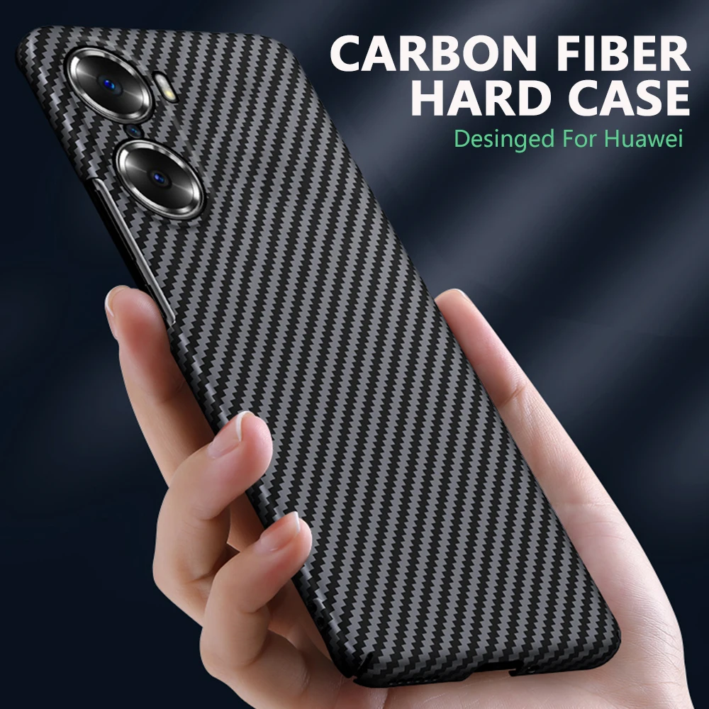 Chính Hãng Sợi Carbon Ốp Lưng Điện Thoại Huawei Honor 60 70 50 Pro Siêu Mỏng Và Nhẹ Chắc Chắn Bảo Vệ Cứng bao Da Trường Hợp