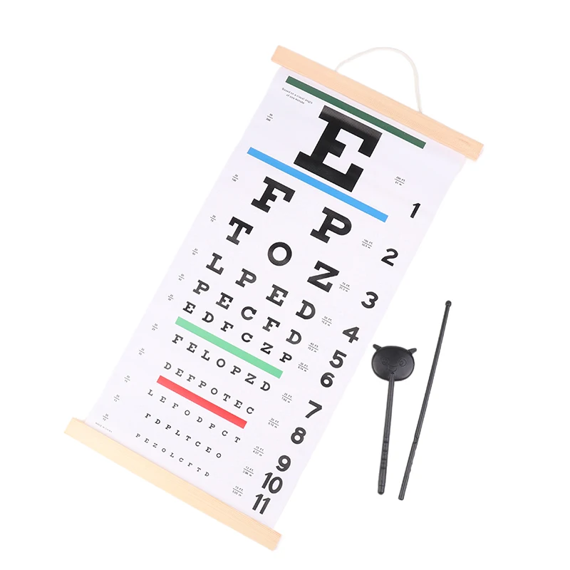 

3pcs/pack Eye Charts Non-Reflective Visual Acuity Test Wall Chart Eye Exams For Hospital Home Kids Vision Schedule 22x11 Inches