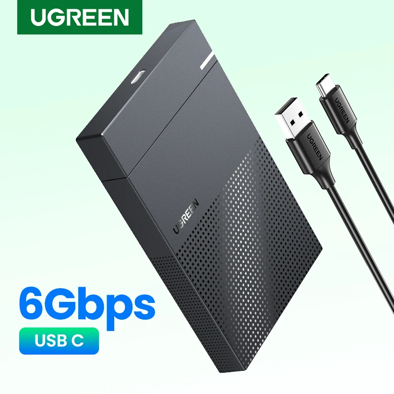 Ugreen Hdd Case 2.5 Usb C 2-In-1 Sata Naar Usb 3.1 Gen 2 6Gbps Externe harde Schijf Ssd Case Voor Seagate Toshiba Fujitsu 2.5 Hdd Box