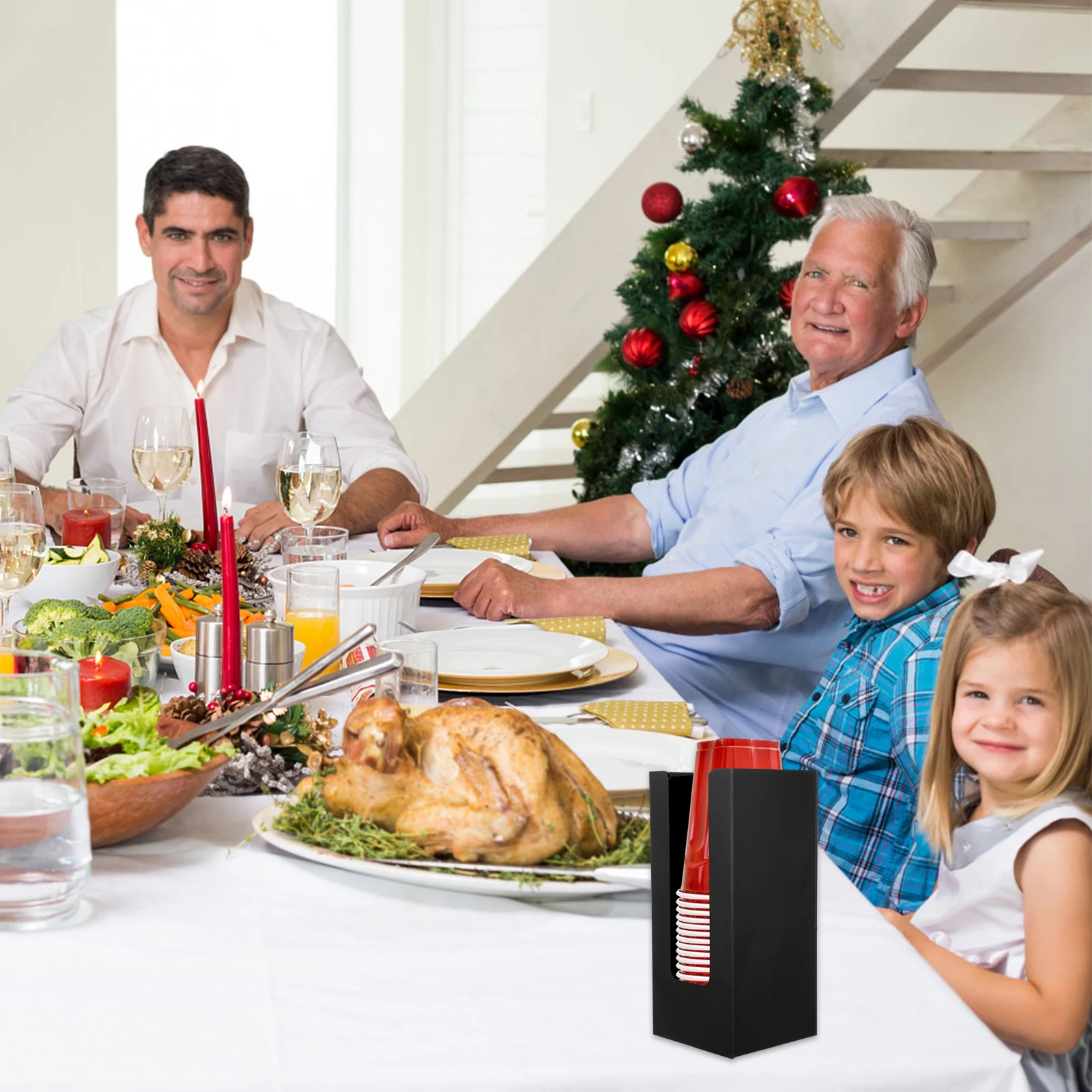 Tea Cup Holder Storage Rack for Shop Paper Stand Acrylic Coffee Bracket