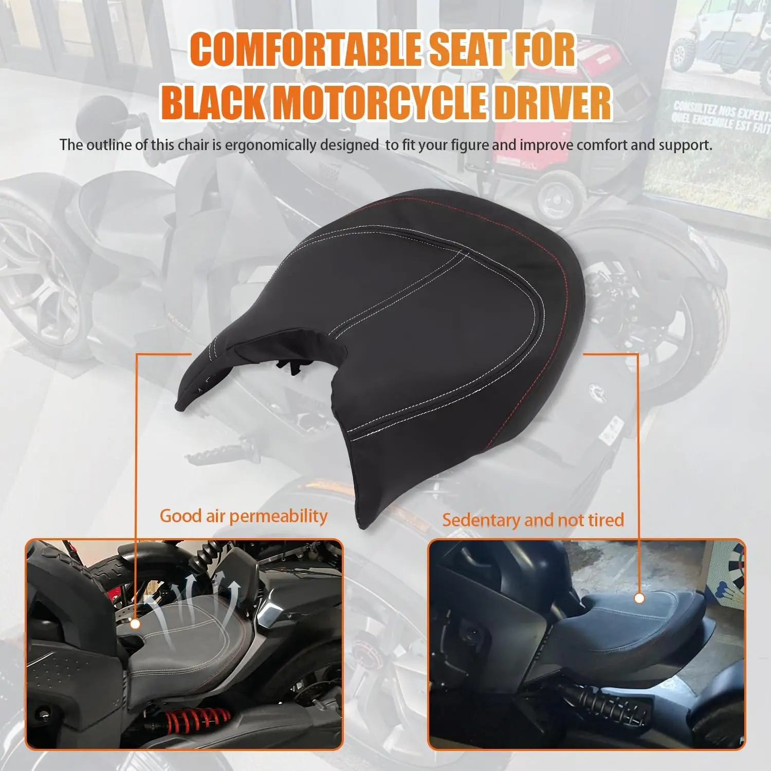 Can Am Ryker Seat Fits Can Am Ryker 600 Ryker 900 2019-2023 Perfectly compatible,can be replaced directly