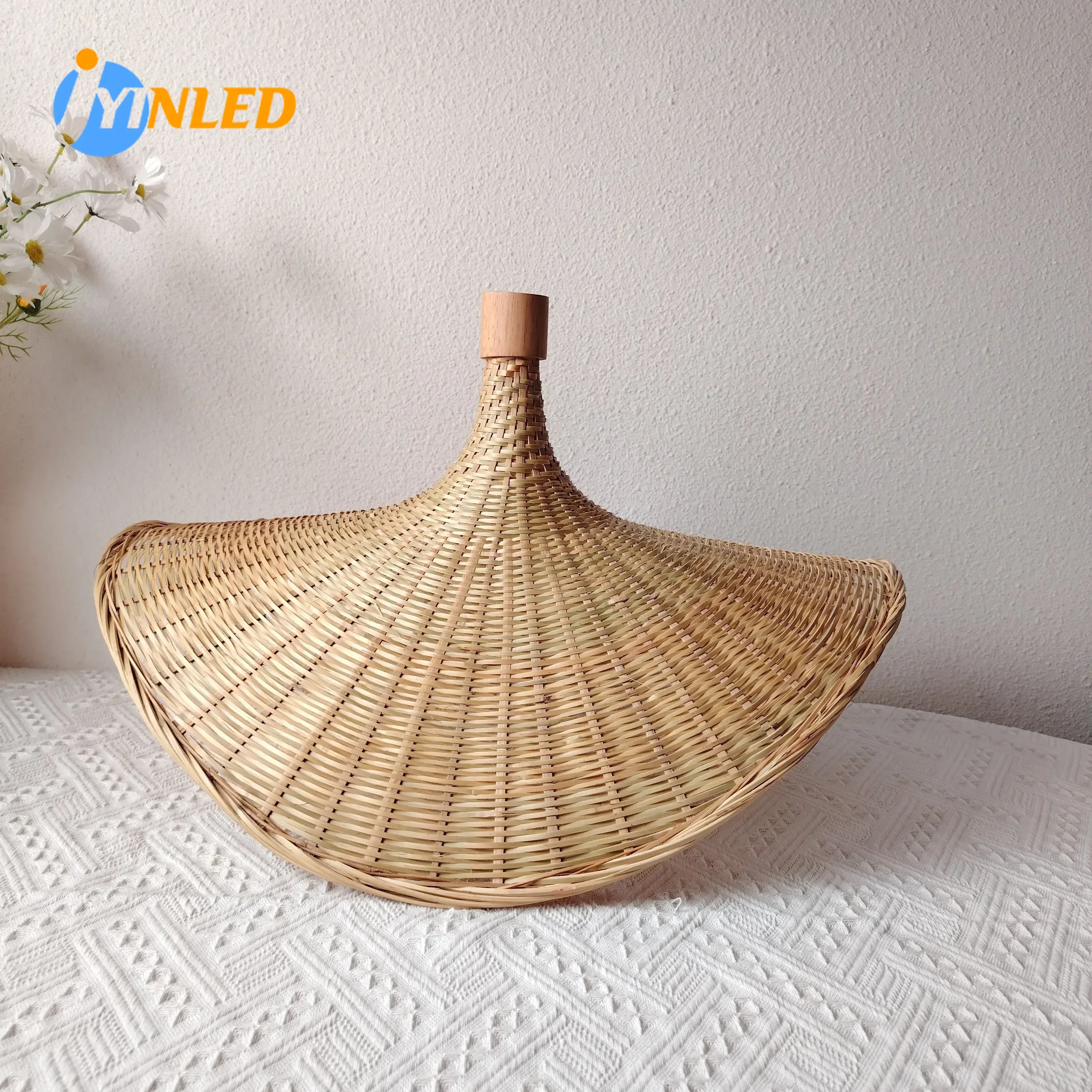 50cm decoração artística natural pendurado iluminação artesanal lâmpada pingente de bambu para cozinha ilha sala estar jantar & escada