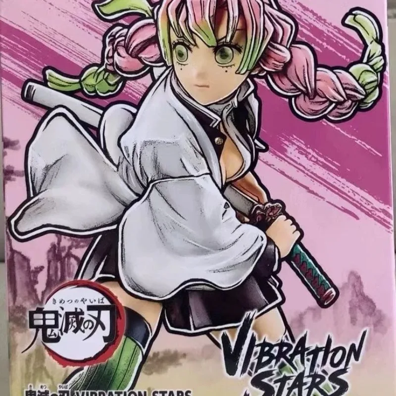 Decoration Japanese Bandai Banpresto Demon Slayer Kanroji Mitsuri VIBRATIONSTARS Peripheral Ornaments Trendy Play Model Figure