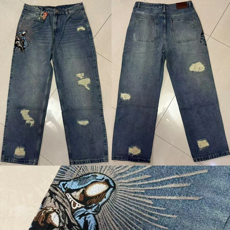 Embroidery Photoshop - Jeans Strappati Derschutze di Alta Qualità,