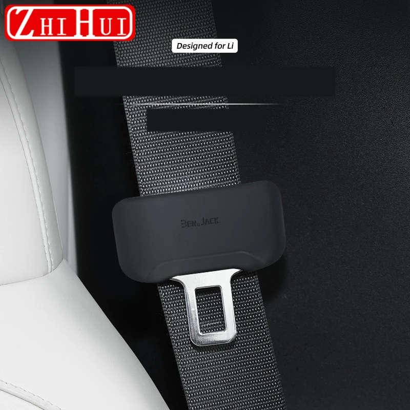 For Li Lixiang L6 L7 L8 L9 Car Silicone Front Seat Belt Buckle Protective Cover Scratch Scratch Resistant Protection Accessories