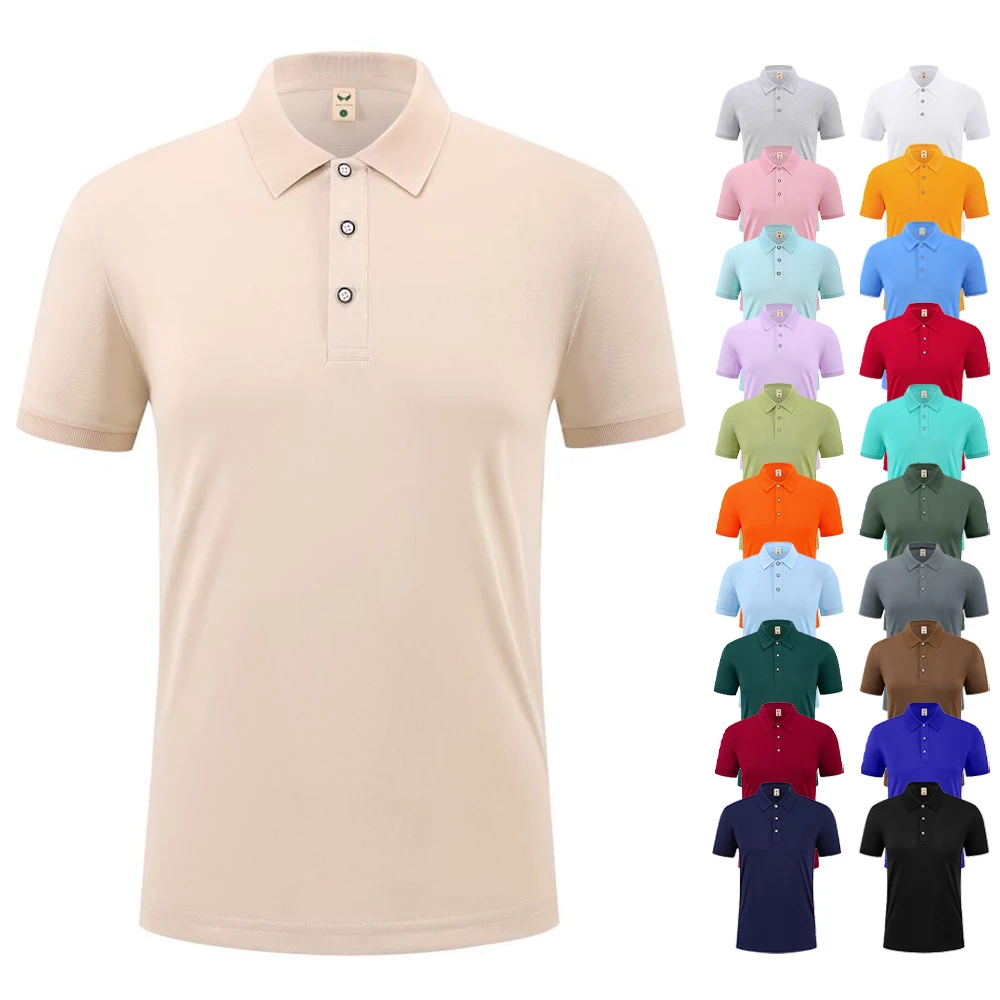 High Quality Business Polo Shirt Men Summer Casual Collar T-shirt Short Sleeve Formal T Shirt For Men Playeras Polos Pour Hommes