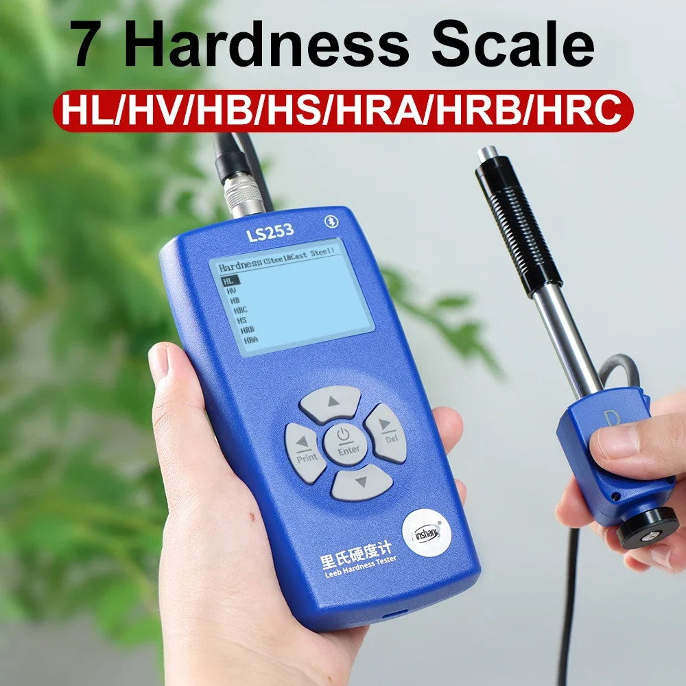مقياس التحمل ليب اختبار الصلابة الصلب عالية الدقة طابعة لاسلكية APP المواد المعدنية تحويل إلى HRA/HRB/HRC LS253 مقياس التحمل