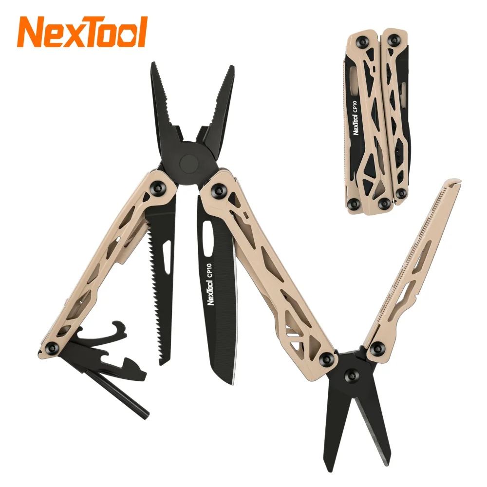 

Многофункциональные плоскогубцы NexTool Camper CP10: нож, инструмент для выживания в походах, складные плоскогубцы-ножницы, ручной мультитул, набор инструментов
