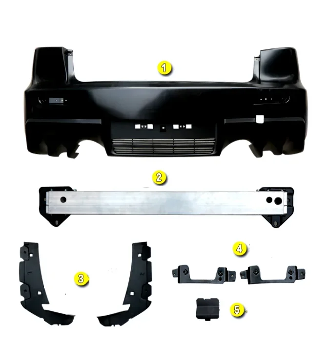 PP Rear Bumper For Mitsubishi Lancer EX 2008-2015 Upgrade Mitsubishi EVO Rear Bumper Body Kit