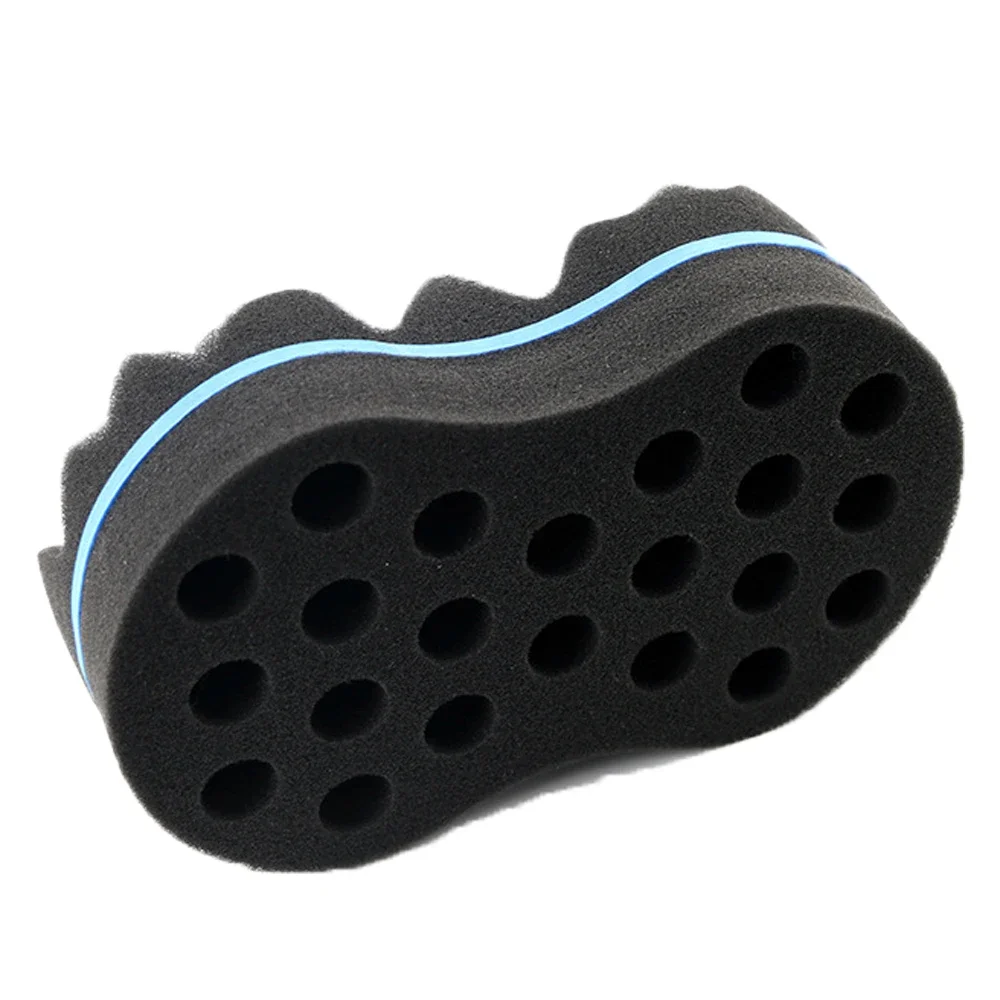 Double Sided Wave-shaped Sponge Brushes Multi-holes Side Braid Twist Hair Curl Wave Hair Sponge Brush Comb Hair Styling Tools image 3