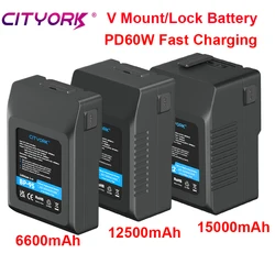 V Mount V-Lock BP-222 BP-185 BP-95 Battery BP Battery With PD20W Cable for Sony Camcorder Broadcast Video Light Blackmagic URSA