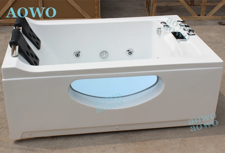 2 Skirts With Glass Panel whirlpool Massage Tub Structural Pools Bathroom Use Hot Tub Jacuzzier Interior Spa Head Water Therapy