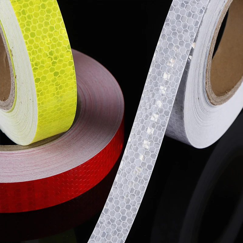3cm*20/10/8/3m Reflective Tapes Reflectors Warning Tape Night Safety Sticker White Red Orange Green For Bicycle Car