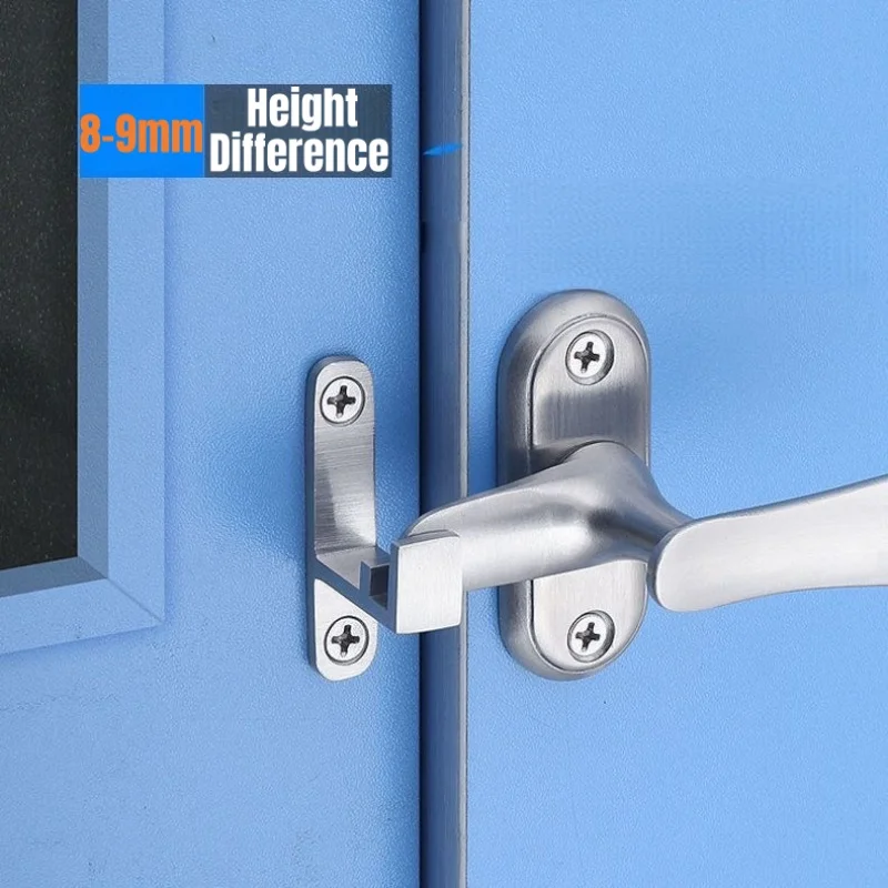 Дверные болты с двумя прорезями из нержавеющей стали, 90 ° /180 °   Замок с откидной защелкой, пряжка для ворот, противоугонные замки, аксессуары для дверных ручек