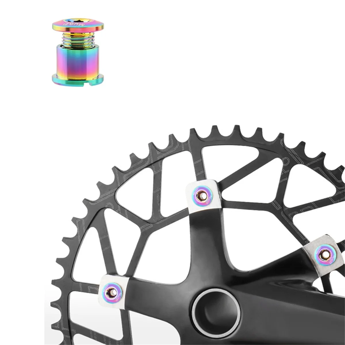 

AA85 5Pcs Colorful Chainring Bolts Set Single/Double Chainring Screws for Road and Mountain Bikes 6.5mm