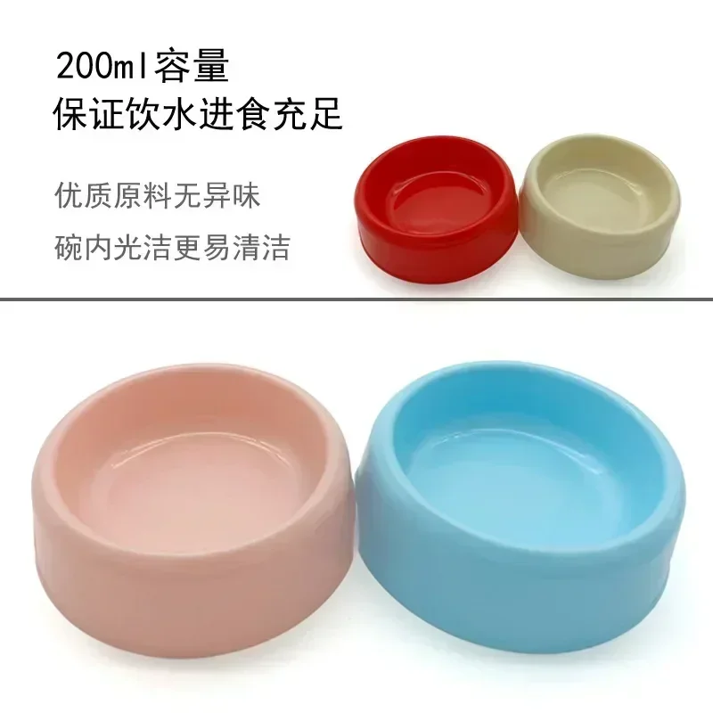 Multifunctional Candy Colored Plastic Dog Bowl Cat Bowl Feeding Water Puppy Feeder Pet Feeding Supplies Cute and Easy To Carry