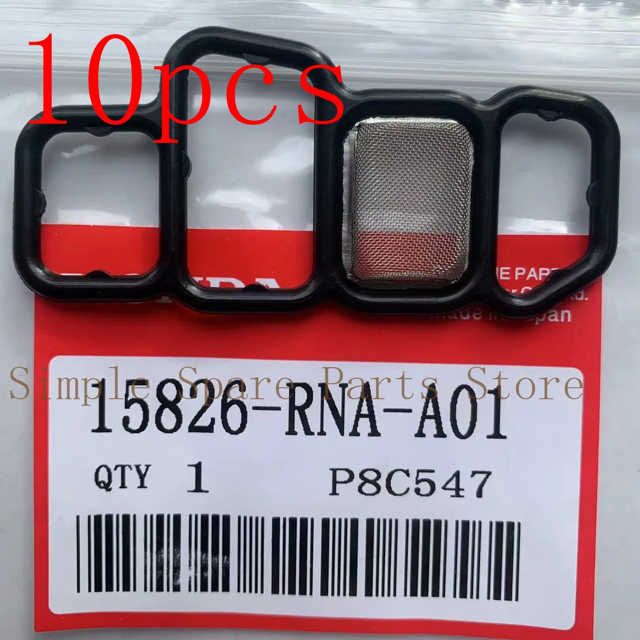 10X 15826-RNA-A01 15826 RNA A01 15826RNAA01 VVT Variable Timing Spool Solenoid Valve Gasket Filter For Honda Civic 06-14 Accord