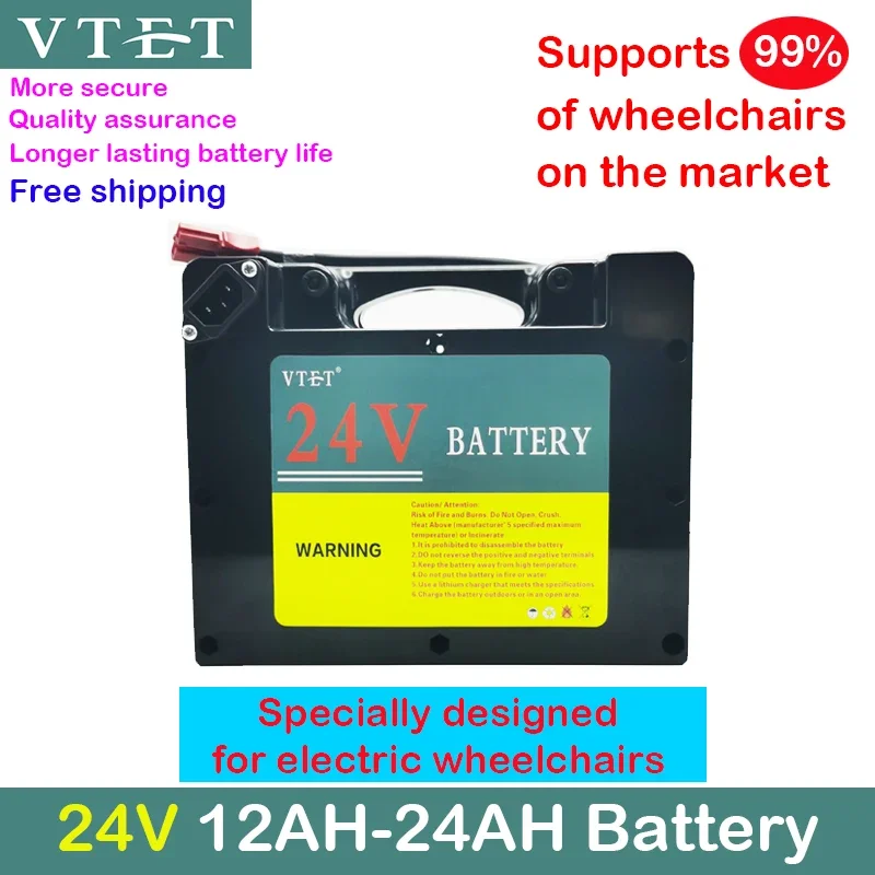 New 24V12AH/24Ah Electric Wheelchair Universal Portable Battery Brand New Genuine, Long-lasting, Safe and Reliable Battery Pack