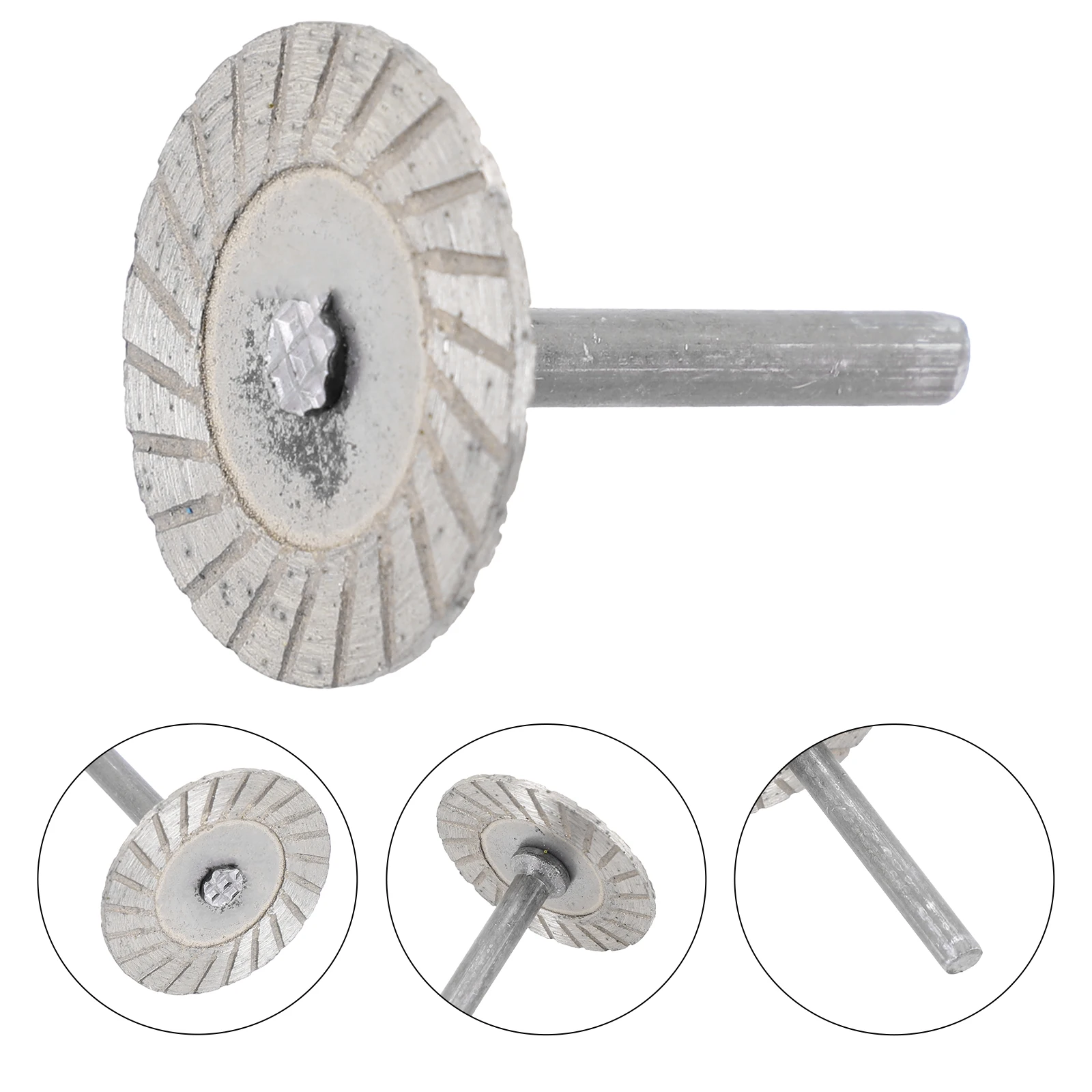 Corte de diamante Circular Saw Blade Set, Rotory Tool, cortando discos com Mandril, Opcional, 1 #, 2 #, 3 #, 3 Tipos, 6mm, 1Pc