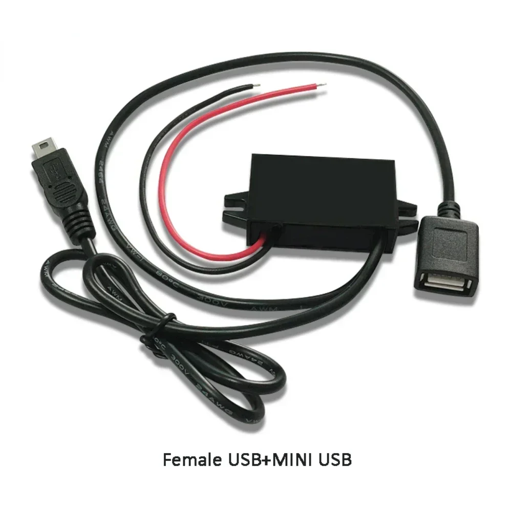 Female USB 12V 24V 48V 60V 72V Buck 5V 3A Charging Converter DC to DC Step Down Converter for battery With Multi Types USB Jack