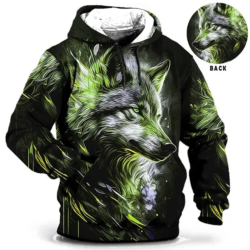 

Men's Hoodies 3D Tiger Printed Pattern Loose Sweatshirts Autumn Winter Long Sleeve Pullovers Oversize Harajuku Y2k Clothing Tops