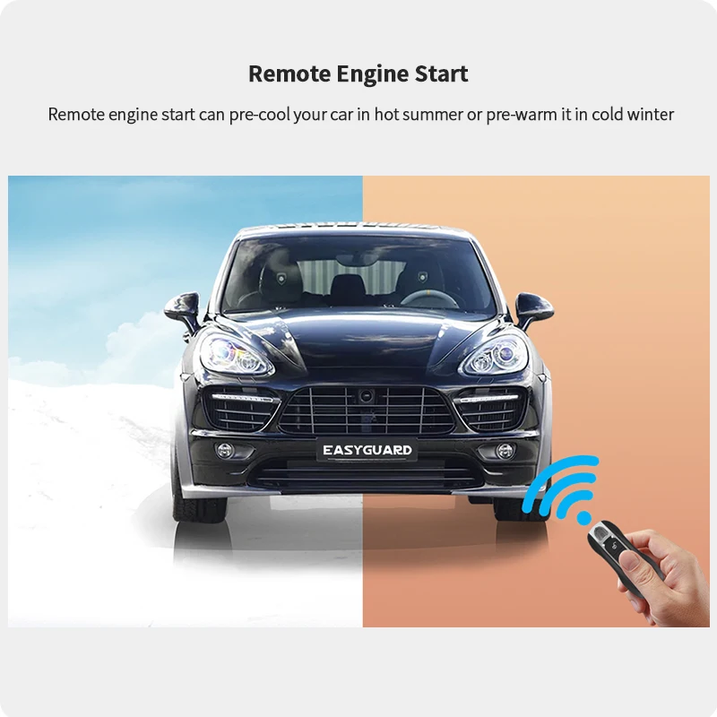 EASYGUARD plug and play remote starter fit for Porsche cayenne 911 718 Macan Paname dummy key start PKE Passive Keyless Entry