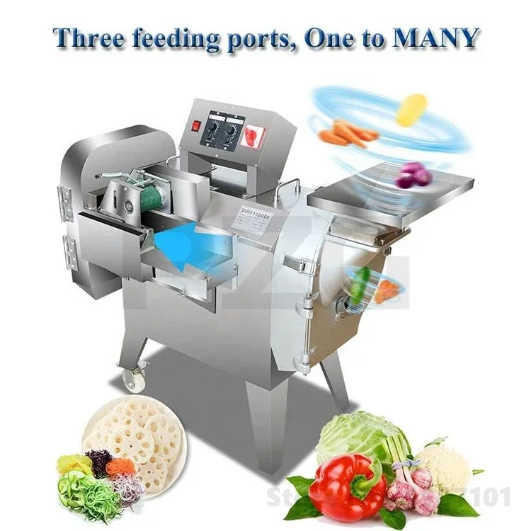 500-800kg/H Multifunctional Parsley Green Leaf Vegetable Cutting Machine Onion Chopper Potato Carrot Fruit Vegetable Cutter