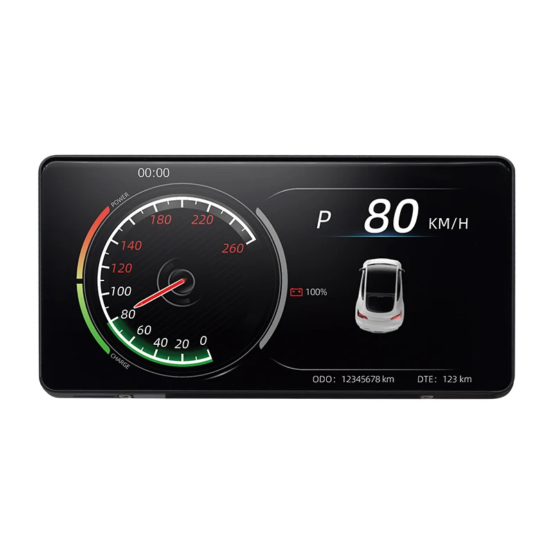 T205 Multi Functional 5-inch TFT LCD Car Head Up Display HUD with Tire Pressure Monitoring Speedometer for Model 3/Y