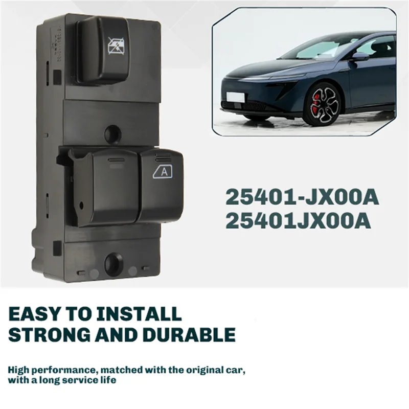 BNVN-25401-JX00A 25401JX00A Window Glass Lift Control Button Power Window Control Switch