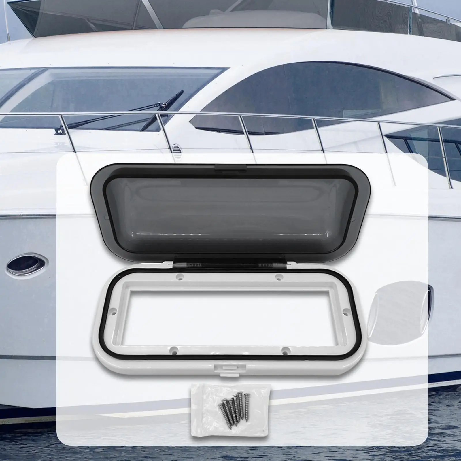 Water Resistant Marine Radio Cover ABS Boat Stereo Protector Flip Up Door Housing for Yacht RV