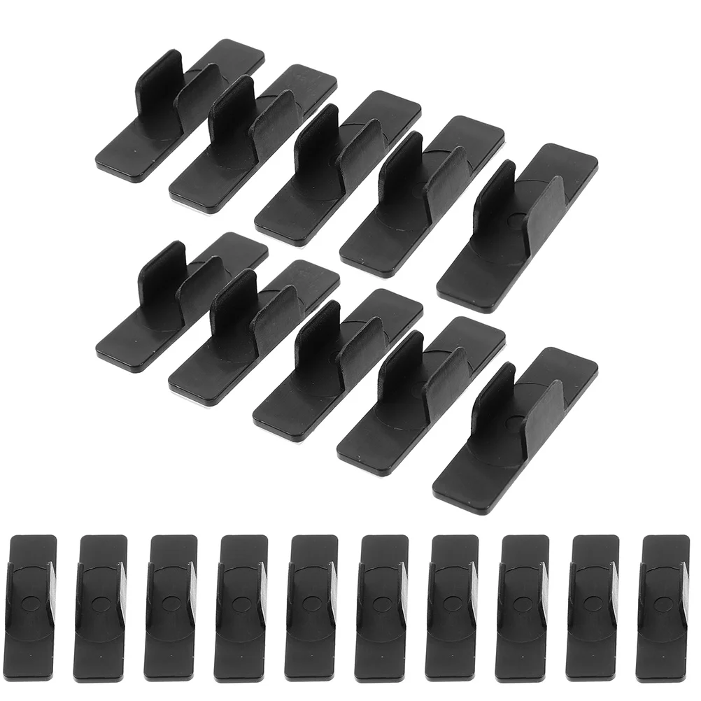 

20 Pcs Self-adhesive Whiteboard Pen Holder U-shaped Clip (white) 20pcs Lead Pencils Plastic Clamp Clips Stylus Portable Office